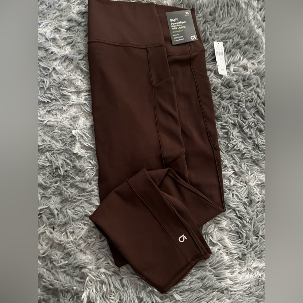 Gapfit Size XL high rise leggings brown nwt